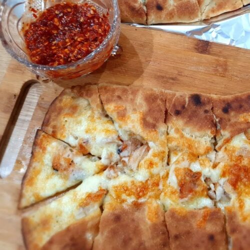 Chicken shawerma fateer