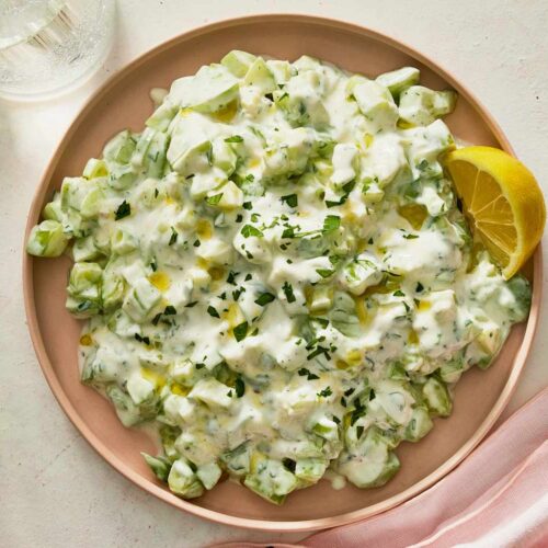 Yogurt cucumber salad