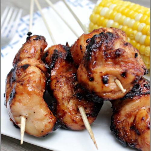 Chicken kabob platter